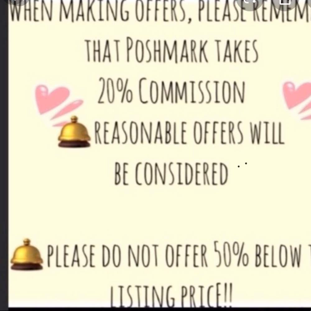 Poshmark reasonable offers - Picture 1 of 1